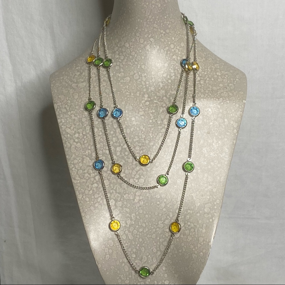 Multilayered Colorful Stone Necklace